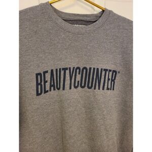 BeautyCounter Sweatshirt Womens Size Sm Gray Crew Neck Pullover Long Sleeve